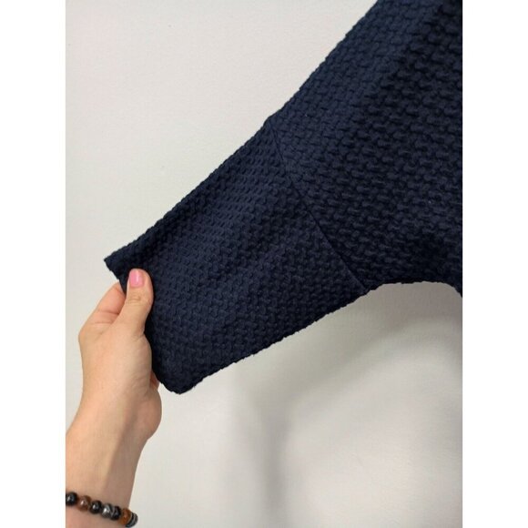 Anthropologie Deletta Womens Top Size Medium Black Textured  Boxy Cutout Back - Picture 3 of 8